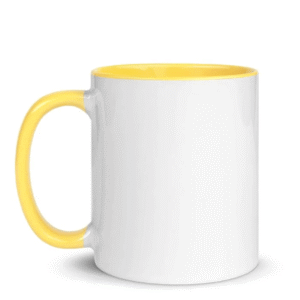 White Ceramic Mug with Color Inside